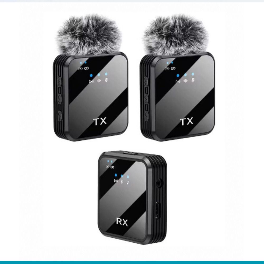 FITRIC K205 Ultracompact 2.4GHz Dual Wireless Mic for Youtuber,vlogging,recording @826 Camera Microphone-image-49