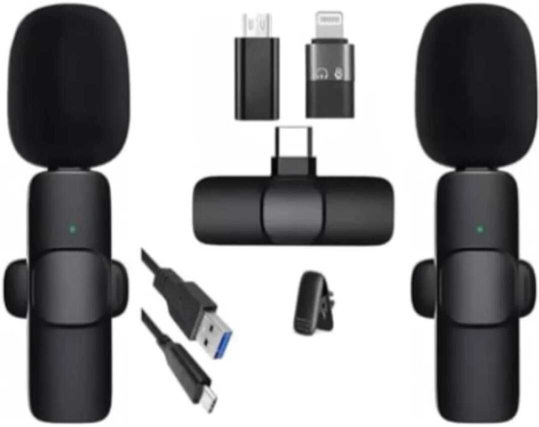 Perfx vlogging, interviews,online classes podcasts, Reels, and voice recording K9 Dual Camera Microphone-image-5
