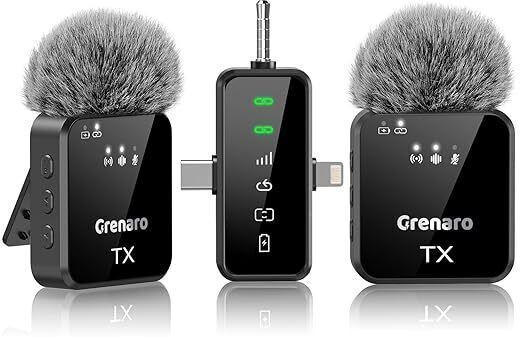 Perfx F11 Professional Wireless Microphone with Charging Dock Camera Microphone-image-3