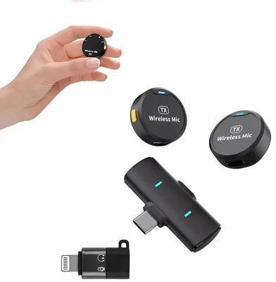 TUNISKY Mini Magnetic Dual Wireless Mic for Mobile, Camera, Microphone Camera Microphone-image-35