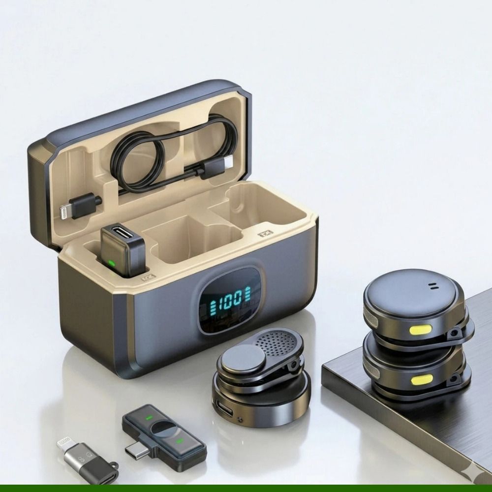 FITRIC Q8 Portable Wireless Lavalier Mic with Battery Display & Noise Reduction @ 859 Camera Microphone-picture-40