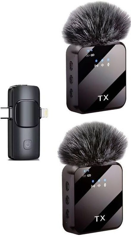 Perfx F15-2 LED Display Wireless Mic | Long Battery Mic for YouTube & Shooting Camera Microphone-picture-25