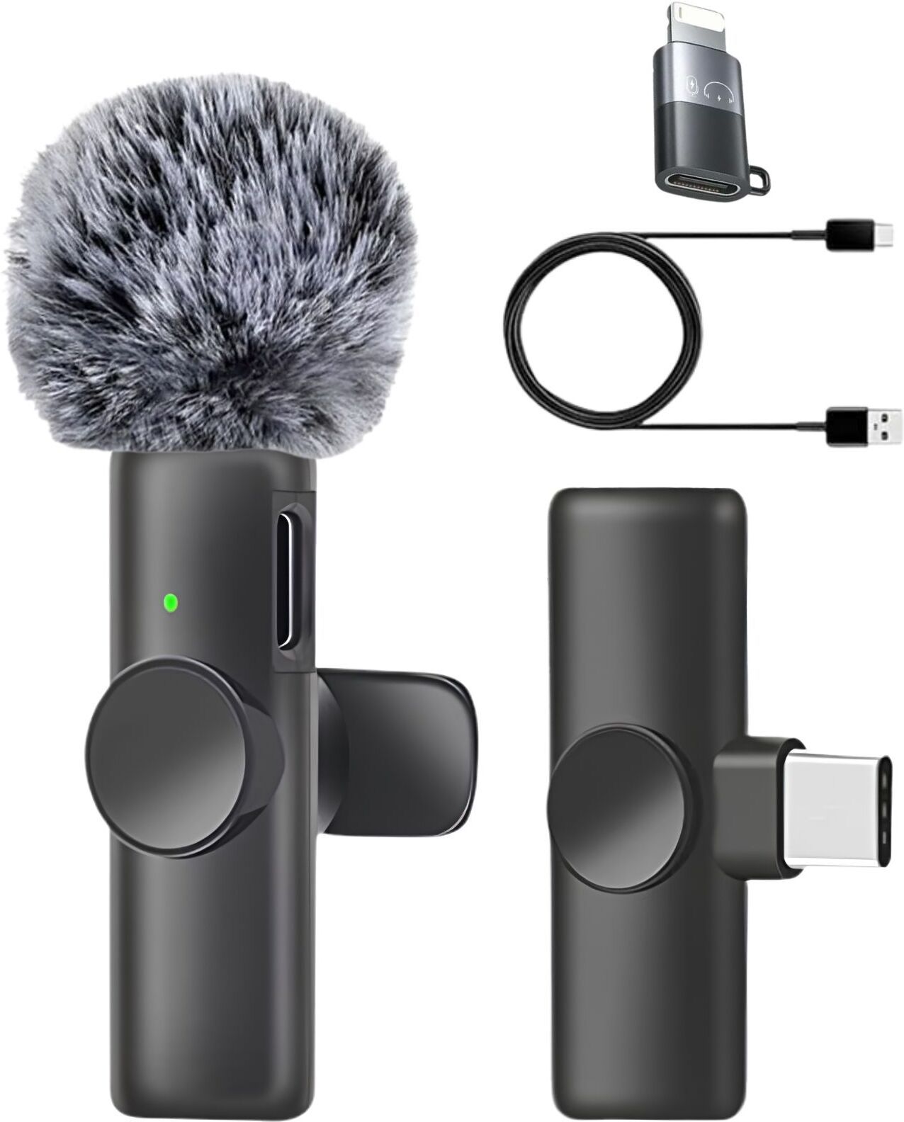 GADGETSWEAR K2 Double Wireless Lavalier Mic, Clip‑On for YouTube, Vlogging, Type‑C & iOS Camera Microphone-picture-45