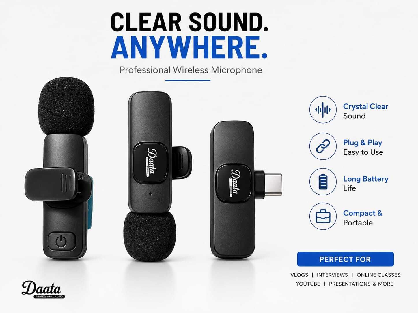 DAATA microphone wireless Camera Microphone-image-16