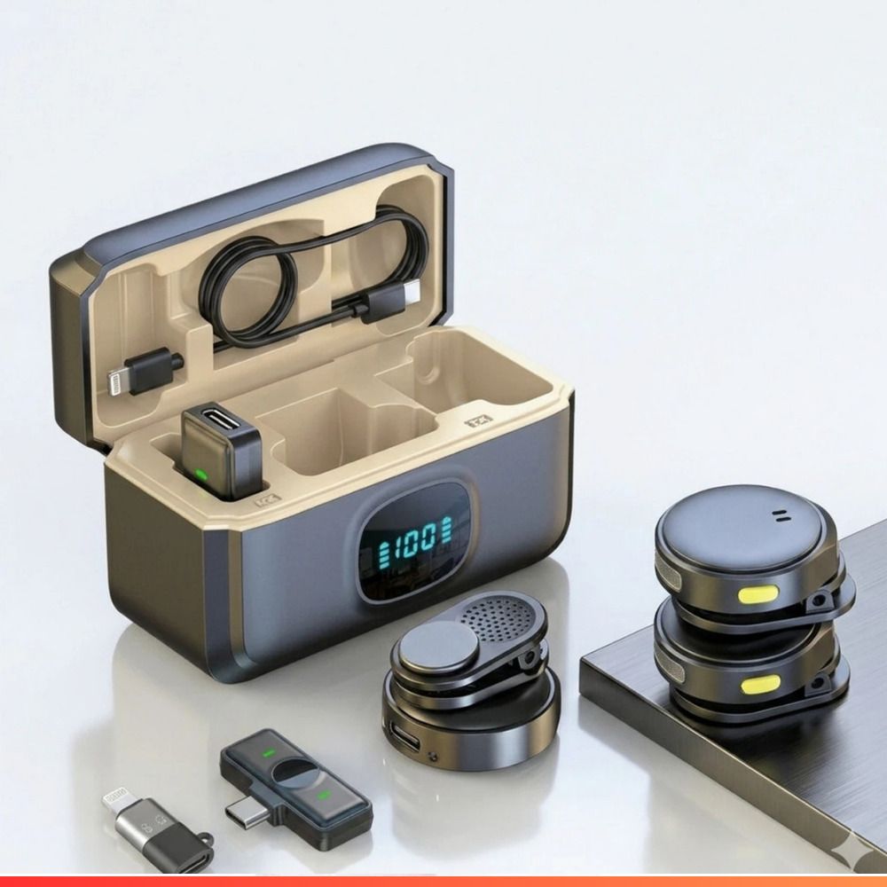 FITRIC Q8 Portable Wireless Lavalier Mic with Battery Display & Noise Reduction @ 850 Camera Microphone-picture-22
