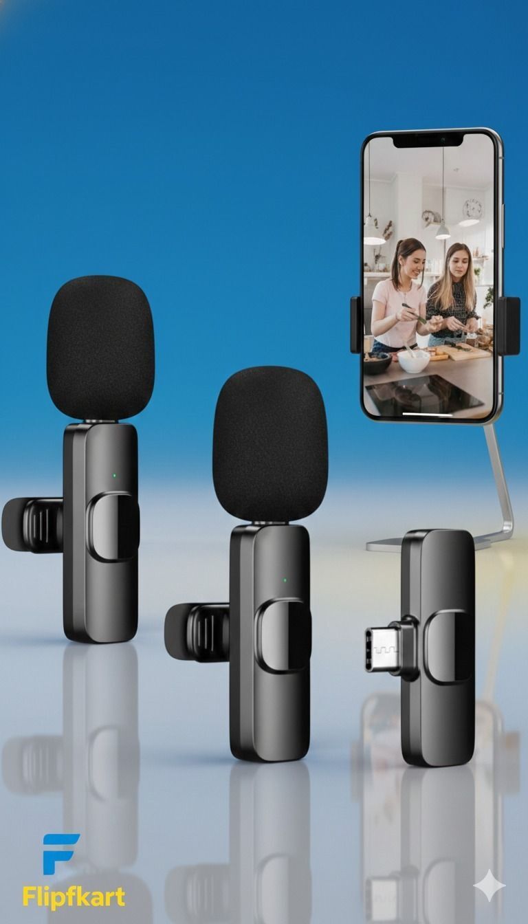 Liwook Trending k9 Dual Microphone for YouTube,Vlogging, Interview-Instagram Reel Insta Camera Microphone-picture-12
