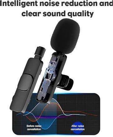 SS Store MIC89-IE154-K8 Collar Interview Live Streaming YouTube Compatible Microphone Camera Microphone-image-40