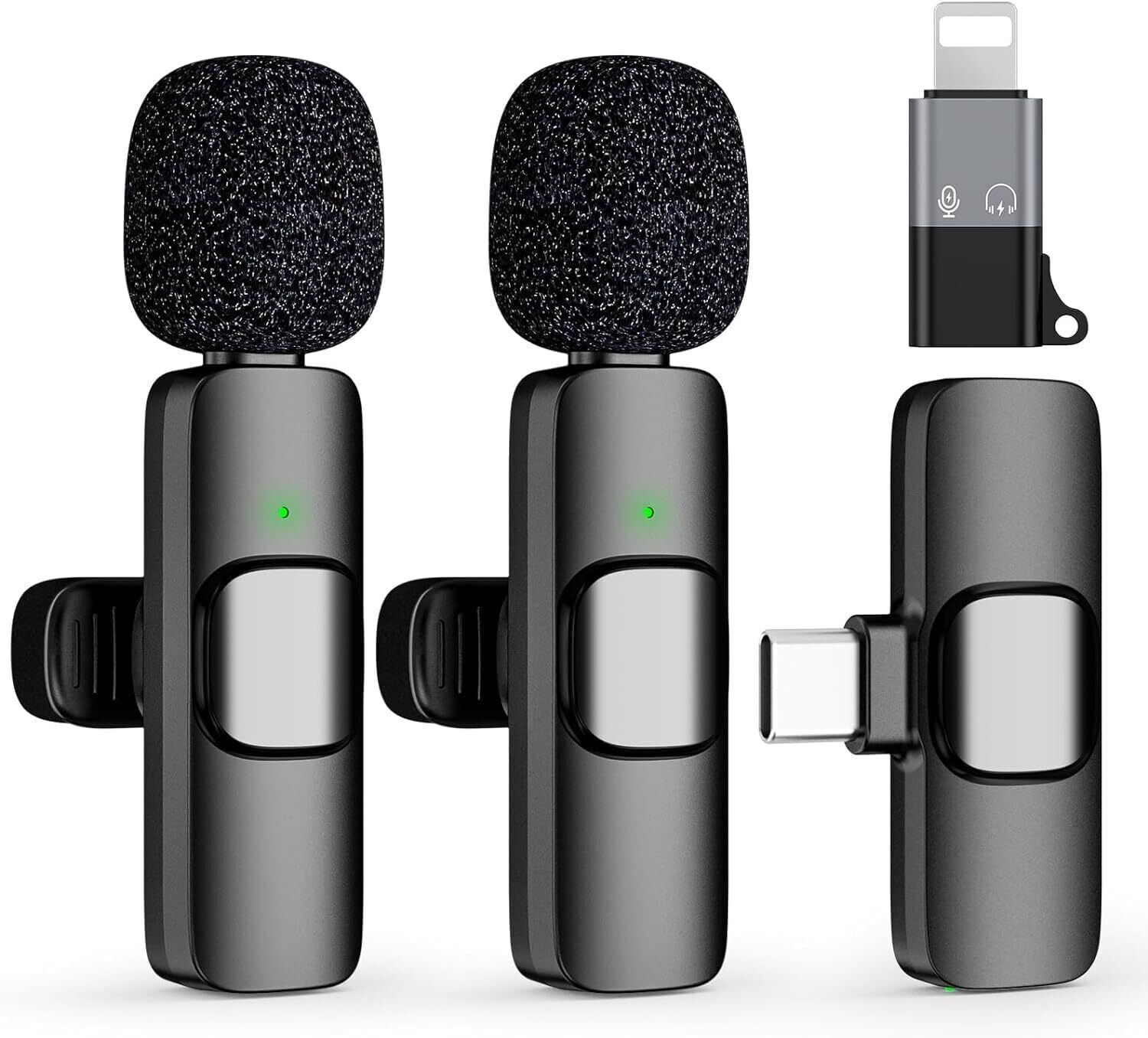 SterlingBazaar Wireless Microphone Mini Portable Recording Clip Mic with Receiver Collar mic Camera Microphone-image-10