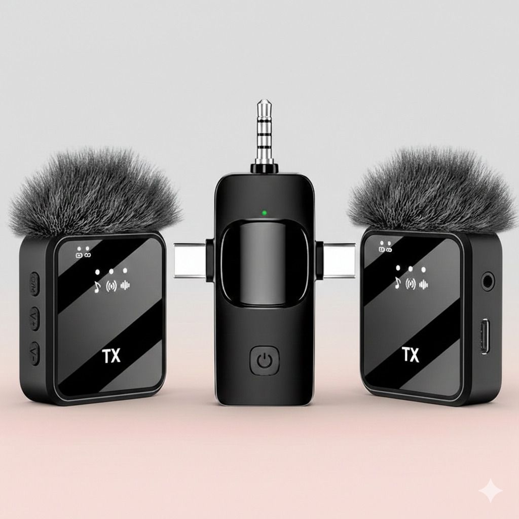 Doz F11-2 Wireless Microphone Dual Lavalier Mic for Mobile & Camera Camera Microphone-image-48