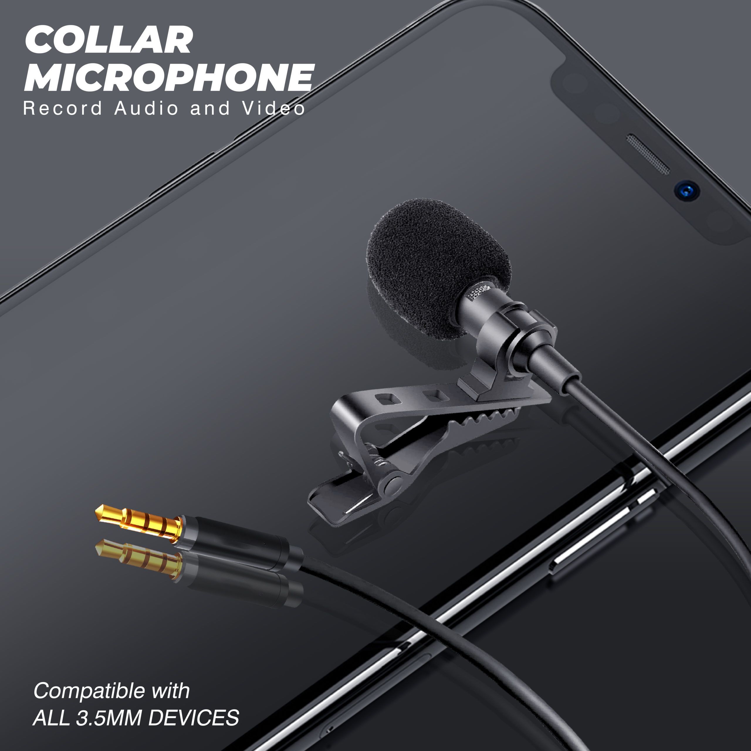 HexaGear Original Collar Microphone with Heavy metal clip Youtube, News, Vlog Camera Microphone-image-17