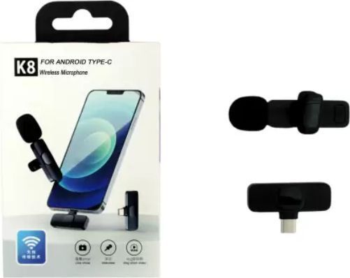 SS Store ATY_907A_K8 WIRELESS MICROPHONE WITH RECEIVER FOR ALL TYPE-C LIGHTNING PHONES Camera Microphone-image-38