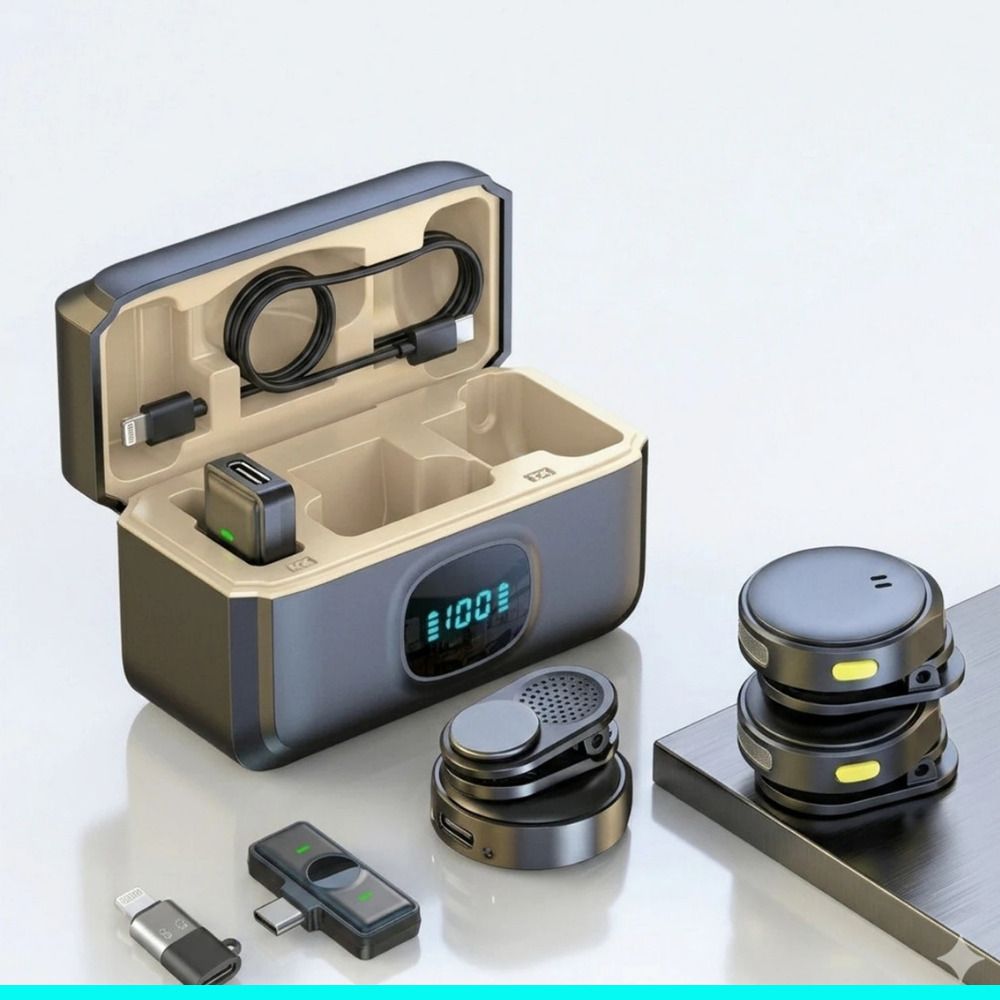 FITRIC Q8 Portable Wireless Lavalier Mic with Battery Display & Noise Reduction @ 851 Camera Microphone-image-28