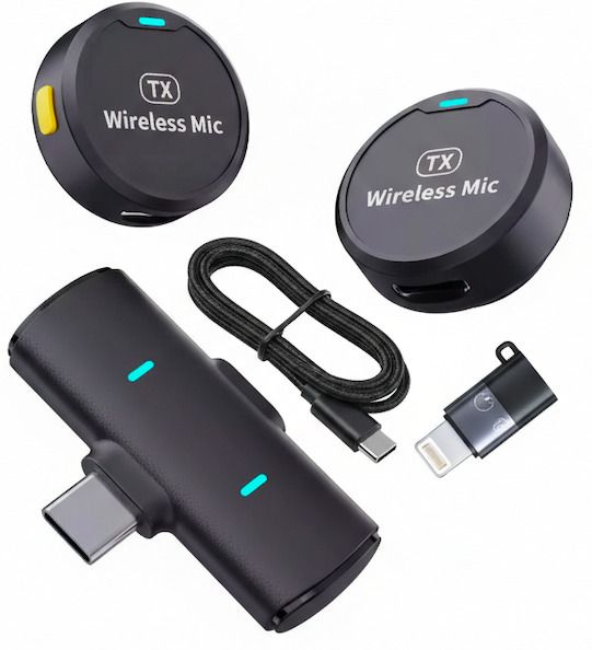 AiFit Mini Wireless Microphone for Mobile Recording, Plug and Play Audio Camera Microphone-image-22