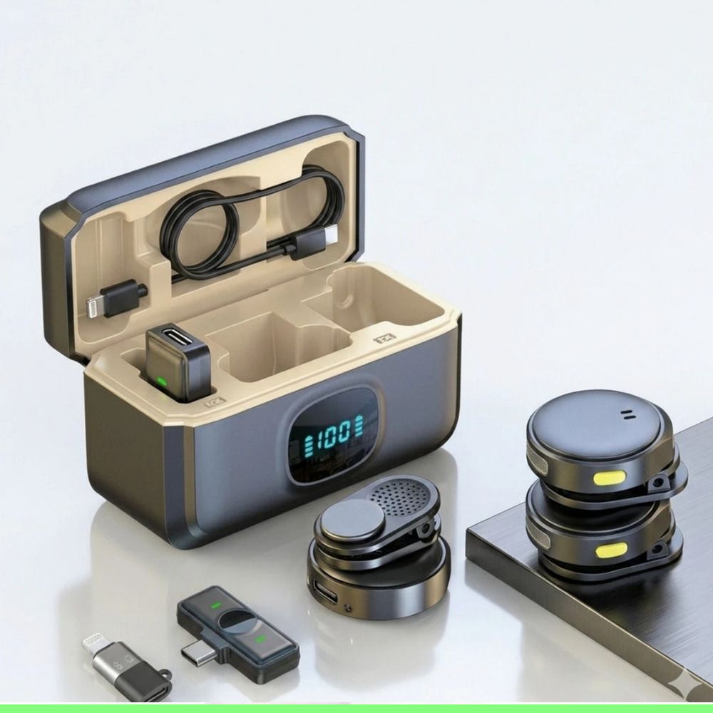 JPGC Q8 Portable Wireless Lavalier Mic with Battery Display & Noise Reduction @0103 Camera Microphone-picture-15