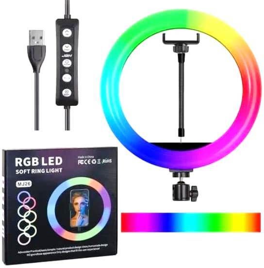 Setster 10-inch RGB Color Selfie Ring Light Camera Mobile Mod-picture-40