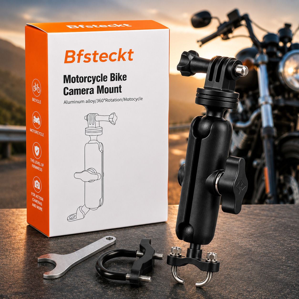 BfsTeckt Handlebar Jaw Clamp Camera Mount-picture-47
