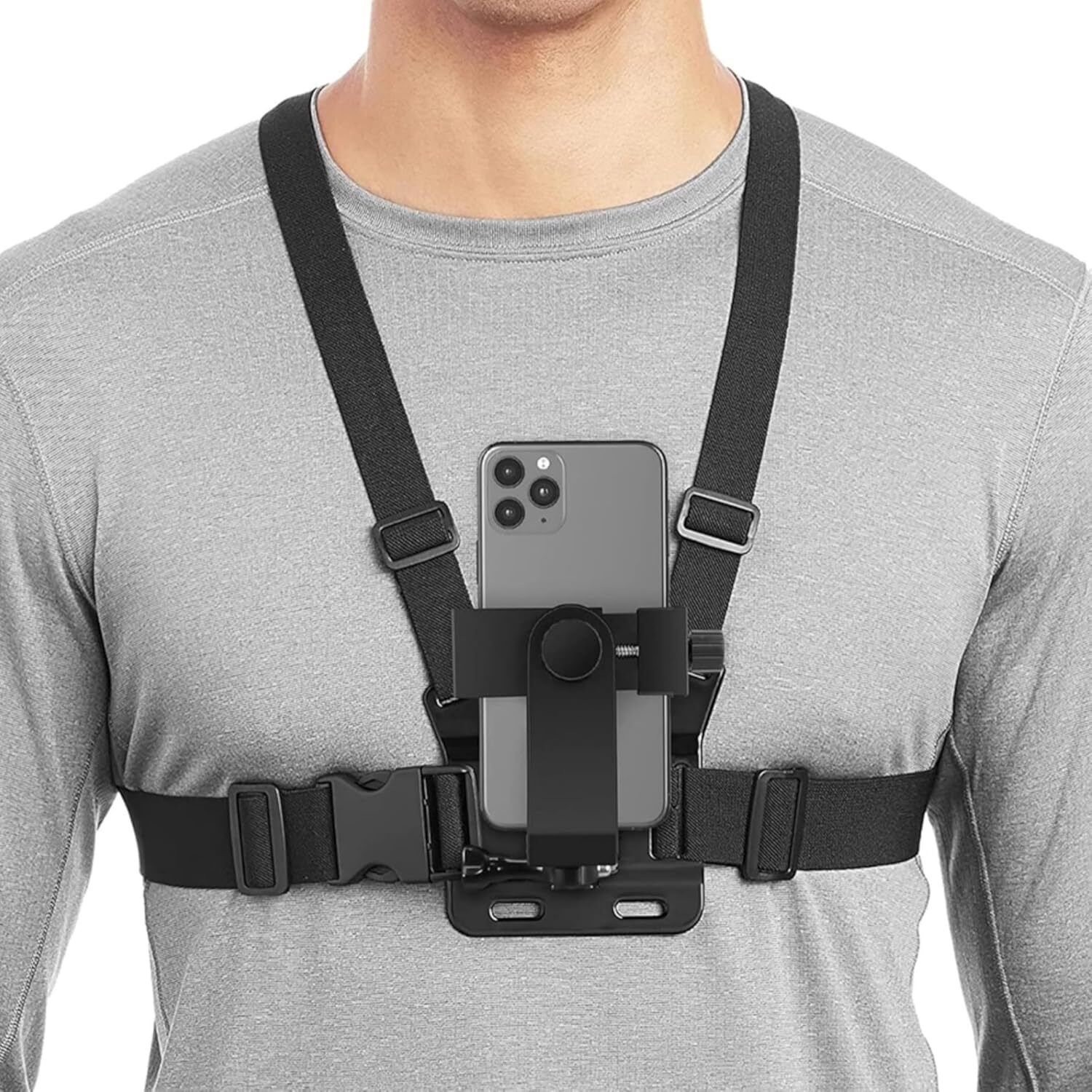 LKMO Phone & Action Camera Chest Mount Harness Strap POV Video Holder Belt Strap-image-38