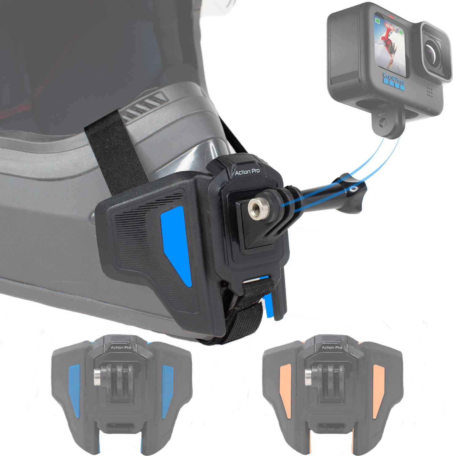 Action Pro Helmet Strap Camera Mount-image-33