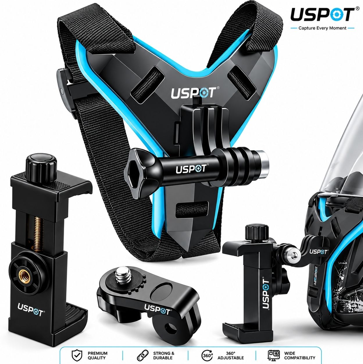 USPOT Helmet Strap Camera Mount-picture-44