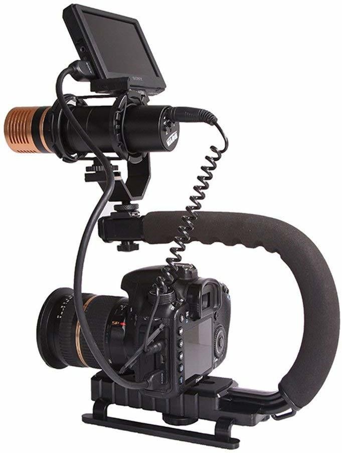 VTS Universal Stabilizer C-Shape Bracket Video Handheld Grip DSLR / Mirrorless Aluminium Camera Pistol Grip-picture-20