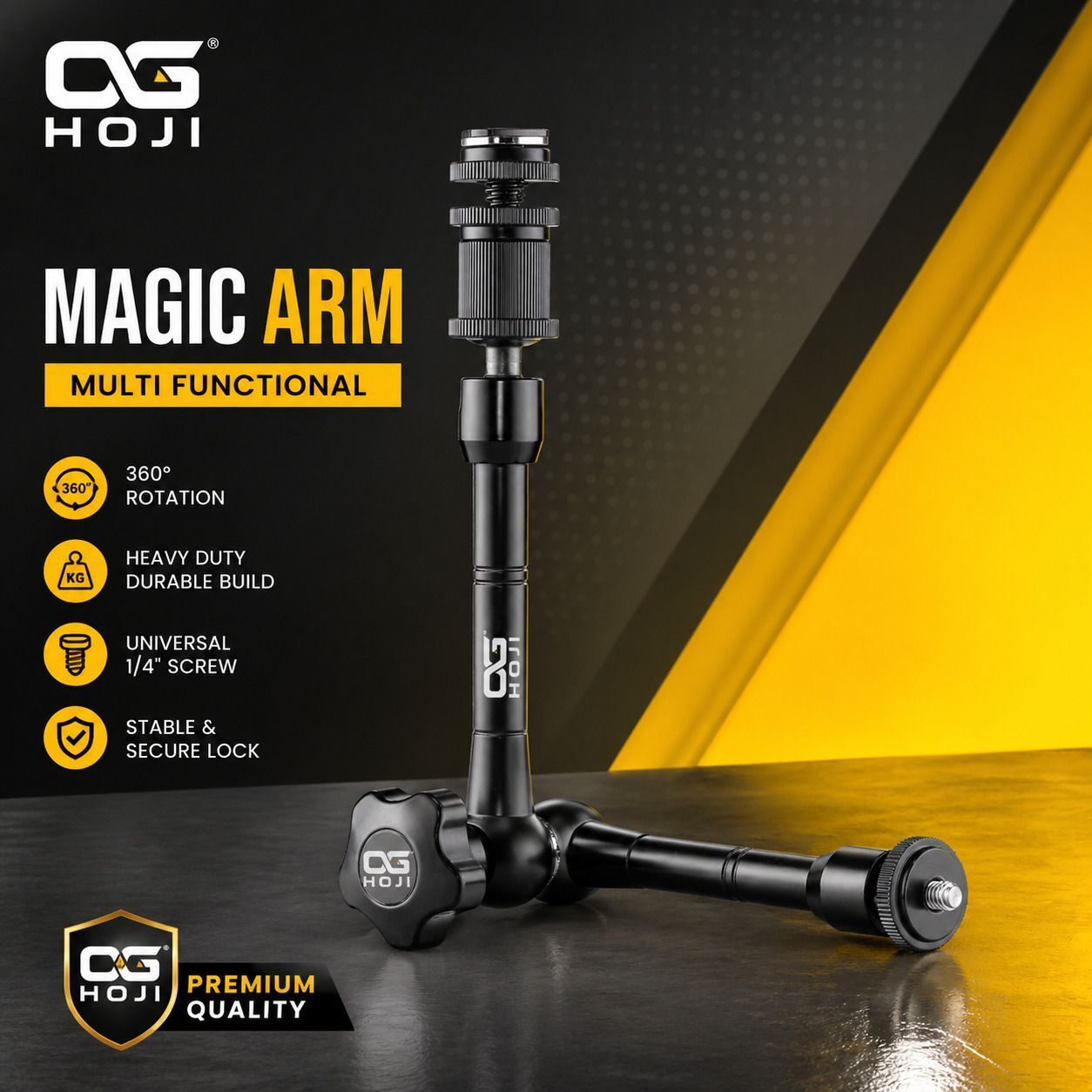 HOJI Magic Arm 11 inch Mount 11 Inch Magic Arm Camera Mount with 1/4 Screw Camera Rig-picture-41