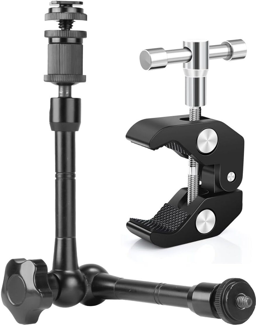 LKMO 11 Inches Magic Arm With Super Clamp 11 Inch Adjustable Magic Arm with Super Clamp Camera Rig-image-17