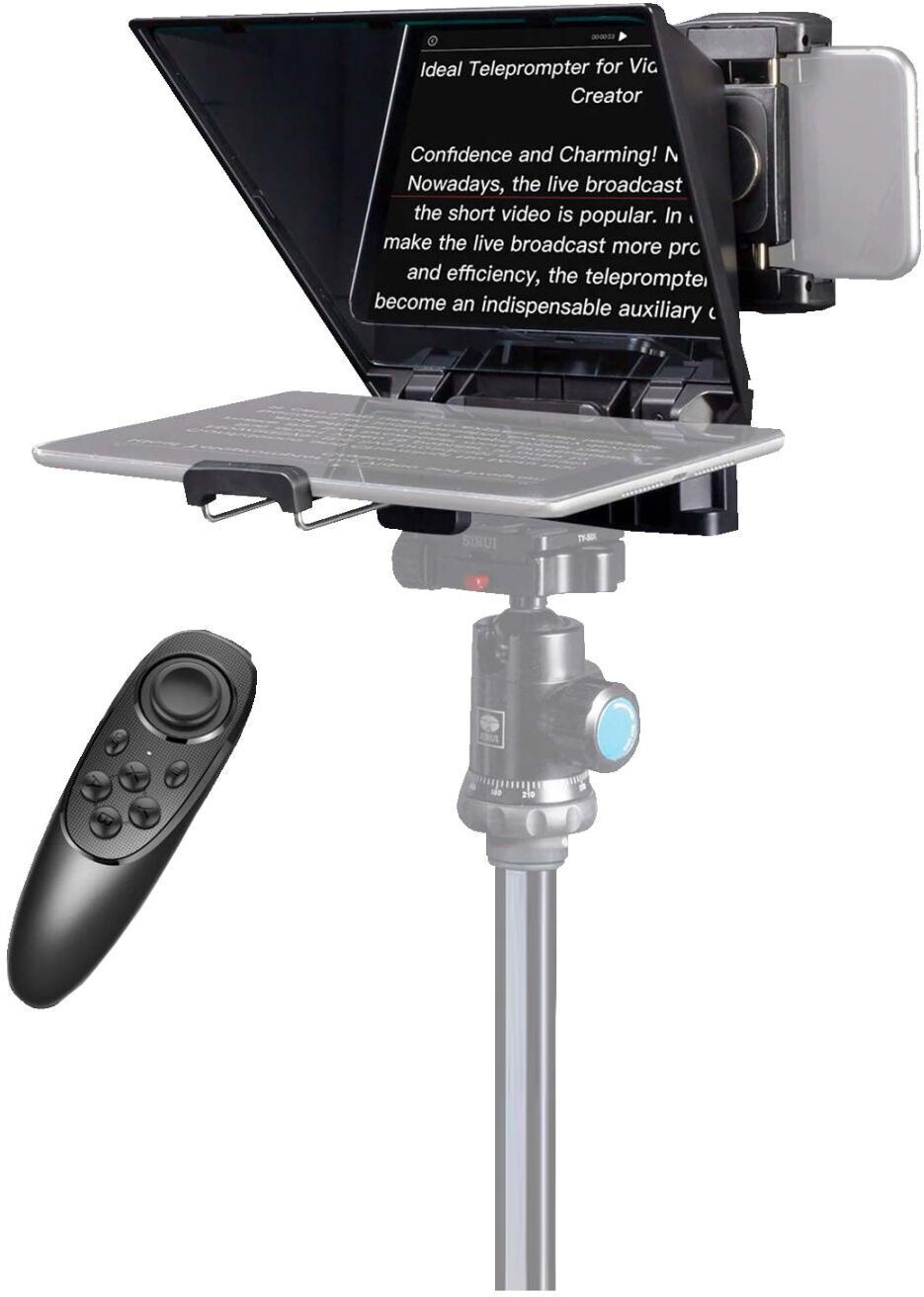 DIGITEK DTP-008 8” Teleprompter for Smartphone & DSLR Supports w/Remote Control APP Compatible Camera Rig-image-46
