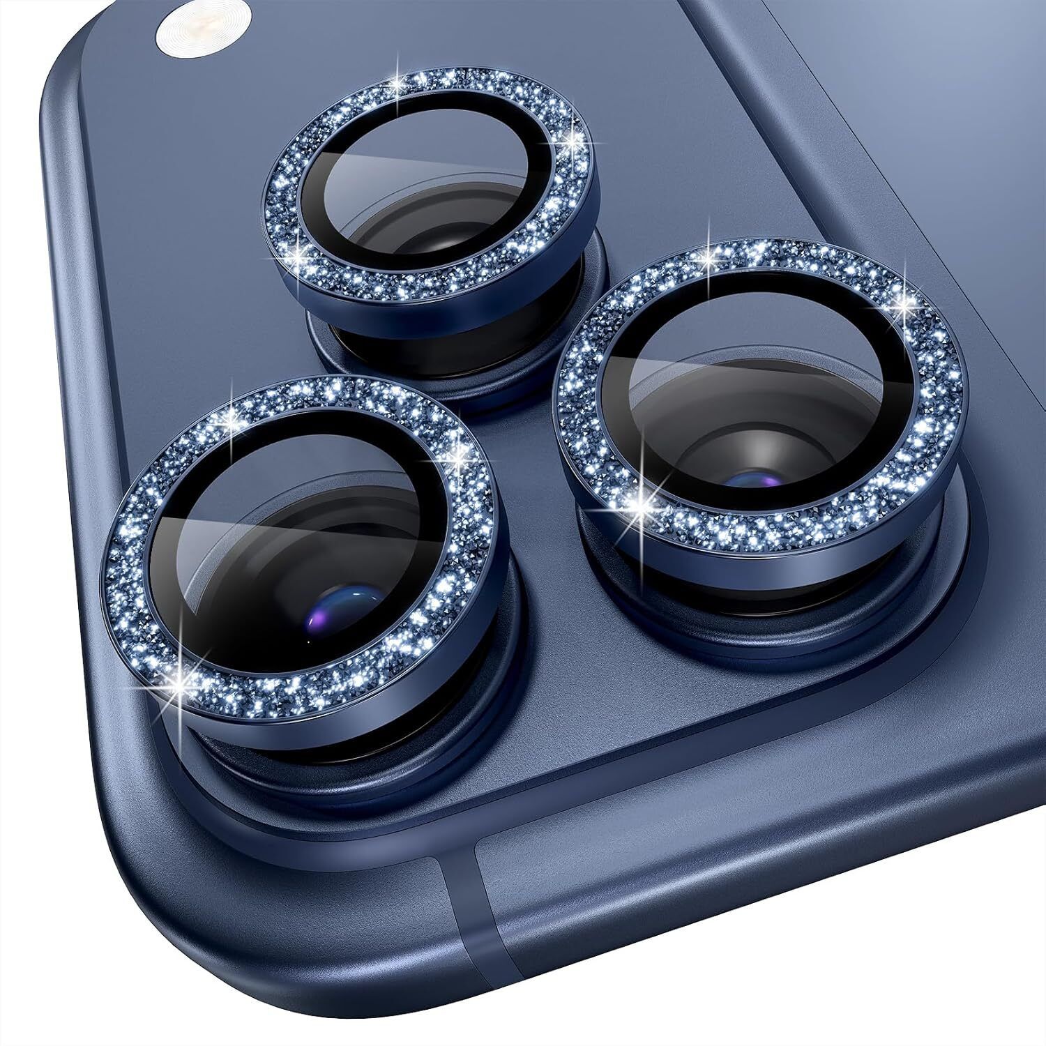 SwapME Compatible for iPhone 17 Pro/iPhone 17 Pro Max Camera Lens Protector, Glitter Bling Aluminum Alloy Metal ring, 9H Tempered Glass Cover Camera Rig-picture-11