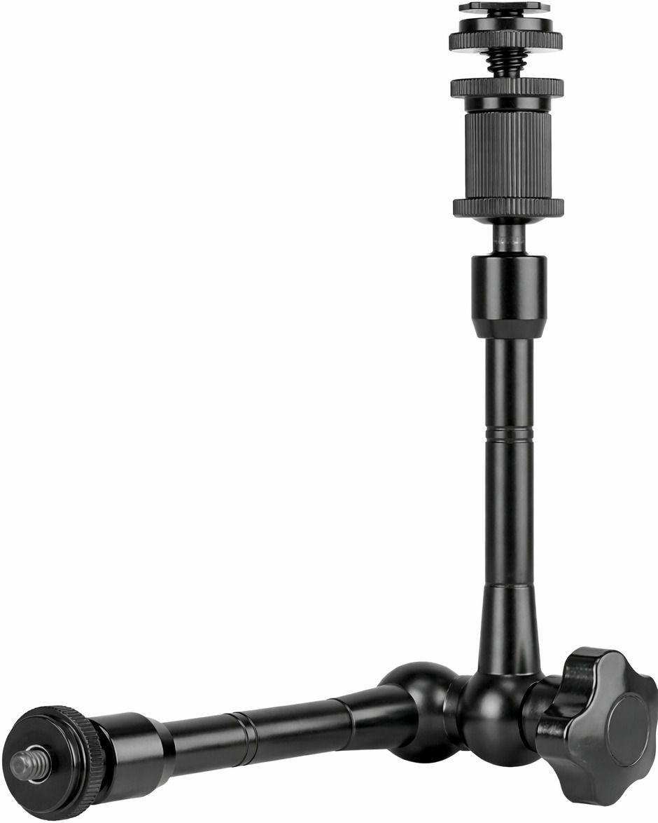 FIXERPRO 11"/28cm Adjustable Magic Arm with Ball Head, 1/4" Screws, Compatible with Camera Cage, Flash, LED Light, Microphone, Monitor, Max Load 1.5kg Camera Rig-image-28