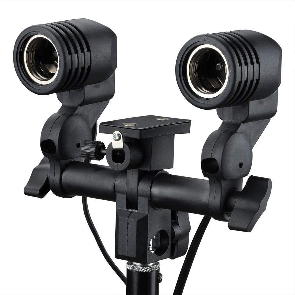 PICPRO E27 Double Bulb Holder Photography Camera Rig