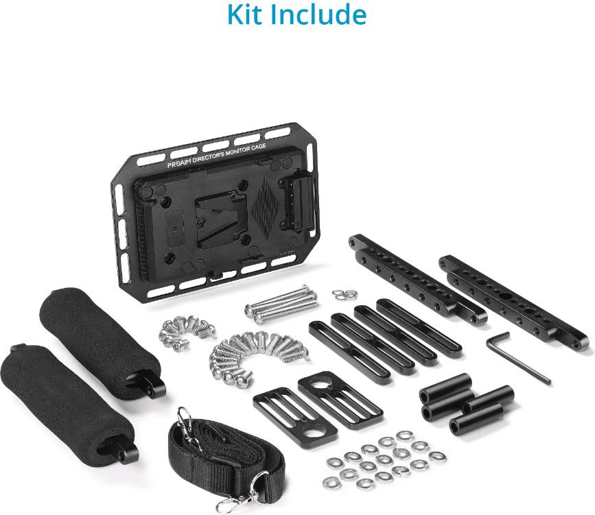 Proaim Director's Monitor Cage (P-DMC-01) for 5" to 7" LCD Display V- Mount Plate (P-DMC) Camera Rig-picture-15