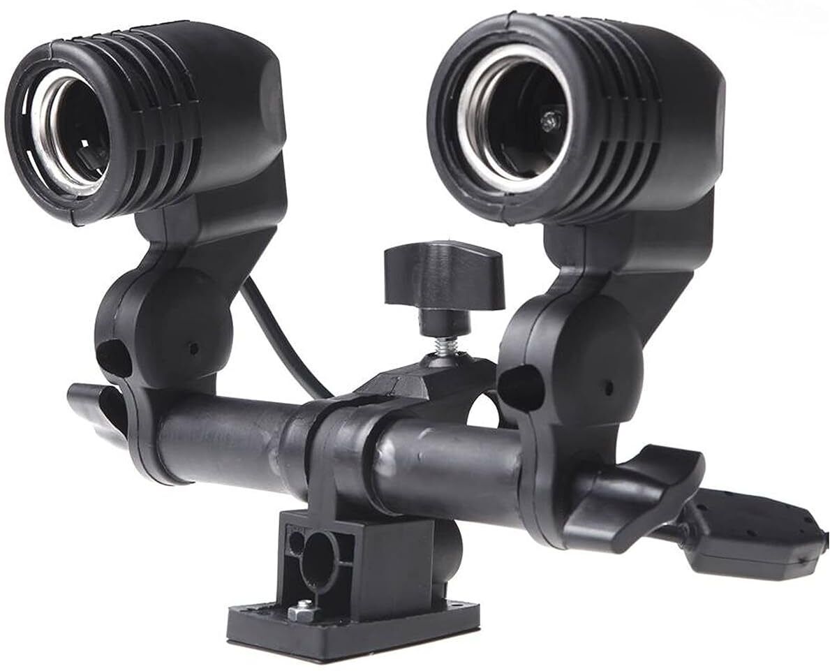 fotokina Double Holder Socket Bracket Studio EU Plug_FK_BK Double Holder Socket Bracket Studio EU Plug_FK_BK Camera Rig-picture-12