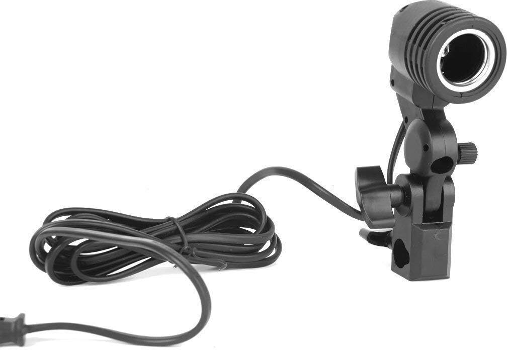 Stookin Photography Photo Lamp Bulb Single Holder E27 Socket Bracket Studio EU Plug 2 lx Camera LED Light