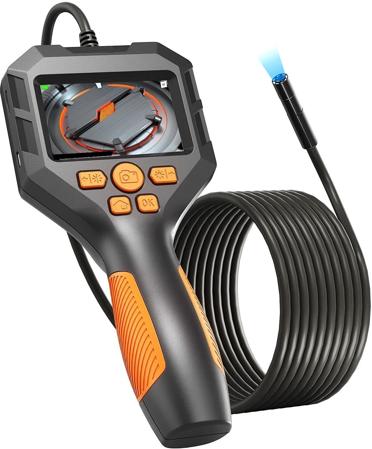 SSK and Sons 8mm Endoscope camera with 2.4 inch Screen 32gb SD 2 meter semi rigid wire 8mm lens DIA Point & Shoot Camera