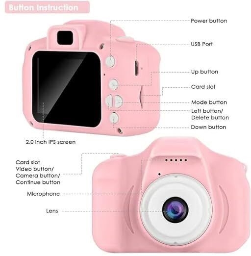 Viraan Kids Camera Toy with 2 Inch LCD Screen for Photos IP Camera Camera-image-24