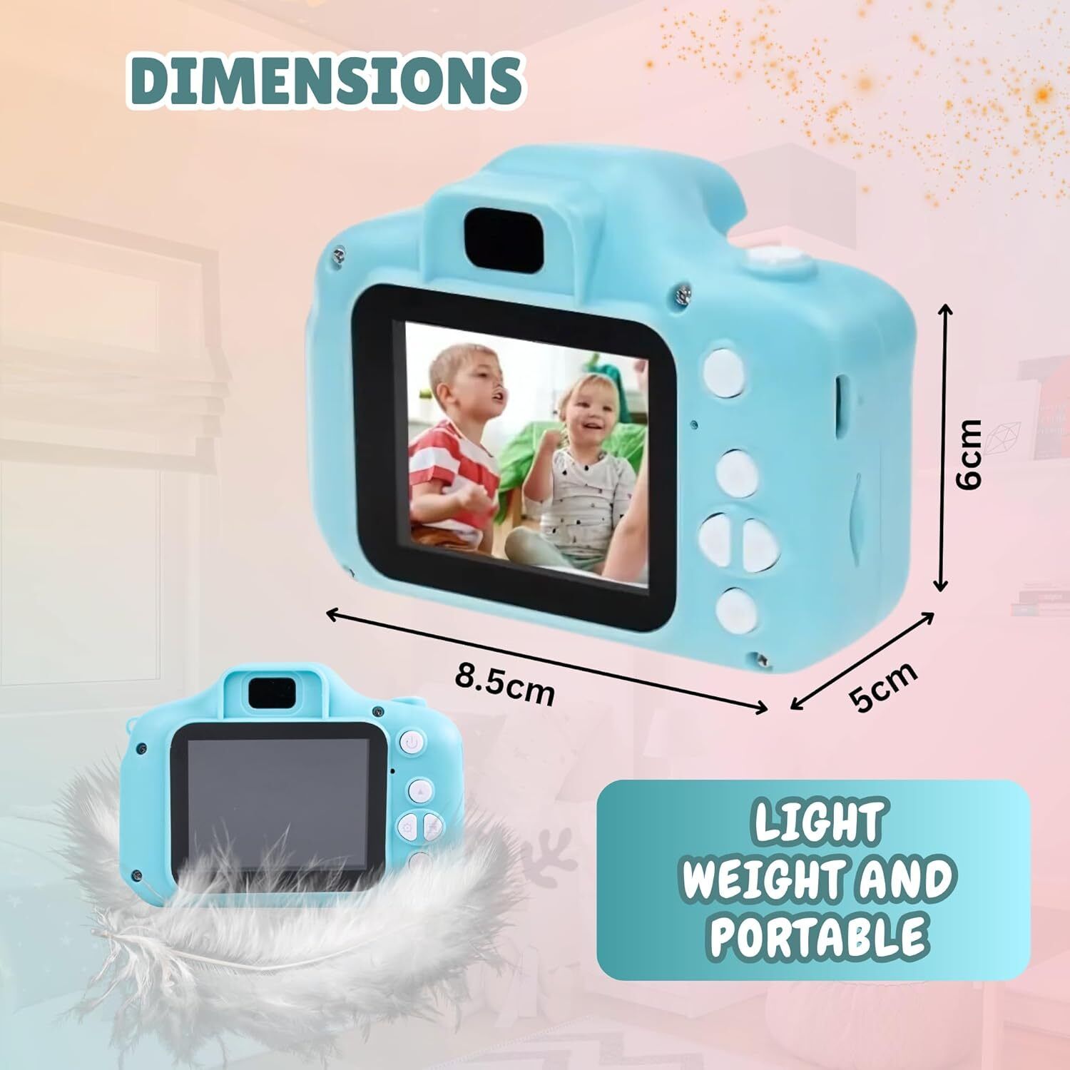 BuyLuxe Camera for Kids with HD Video Recording, Selfie Camera and Games DSLR Camera Best-image-39