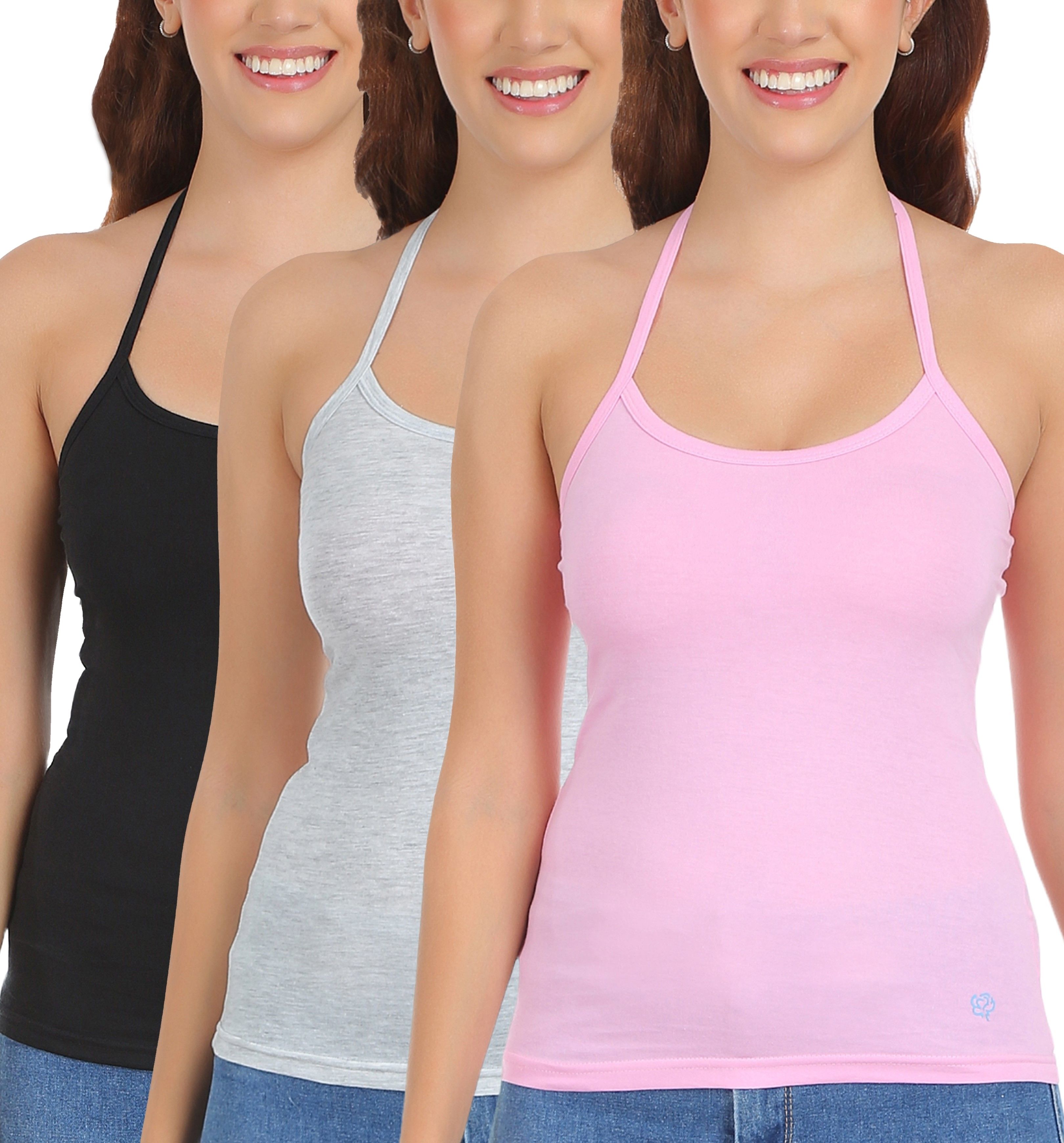 selfcare Women Pink, Grey, Black Camisole-picture-14