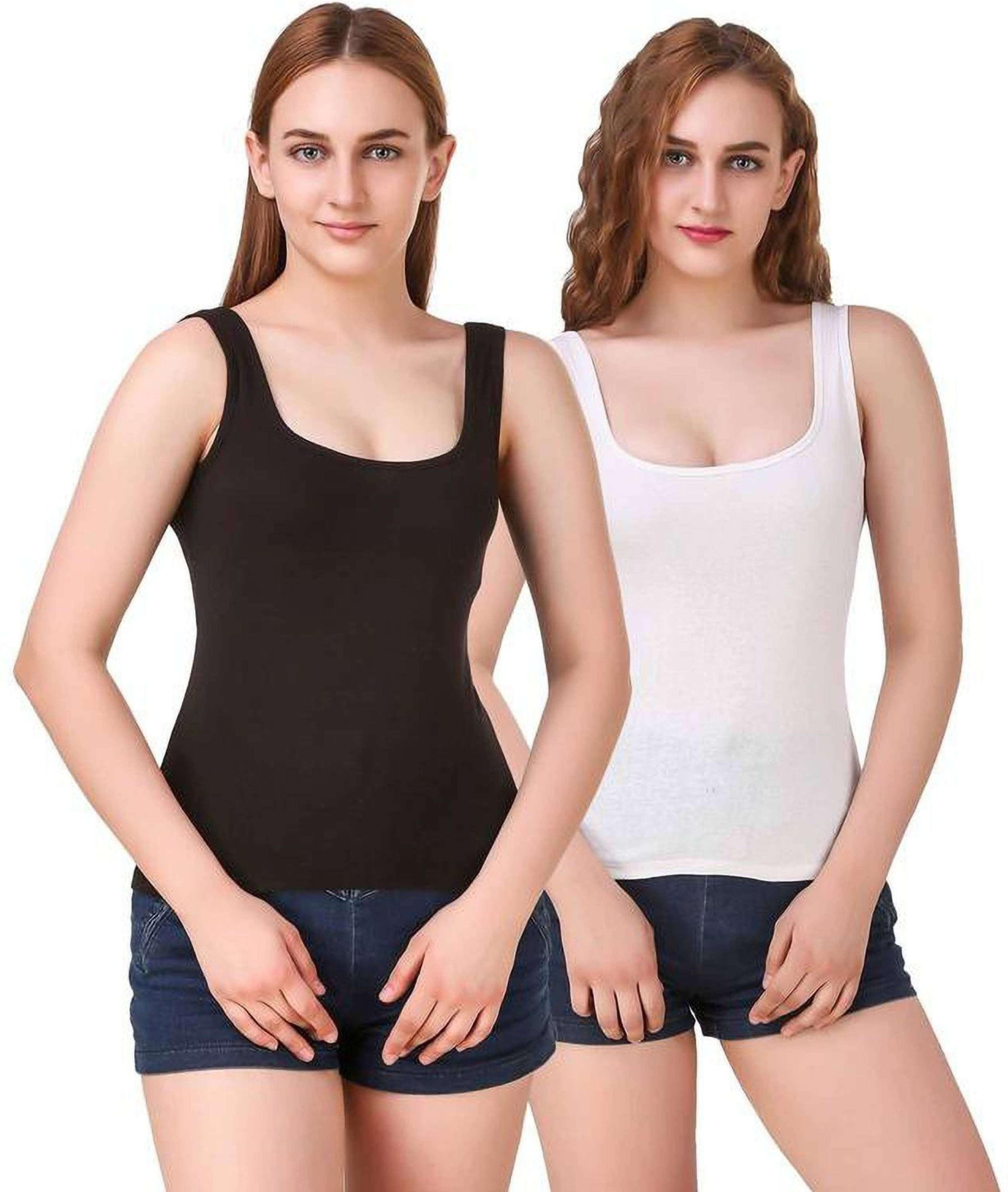 aastikhouse Women Black, White Camisole-picture-31