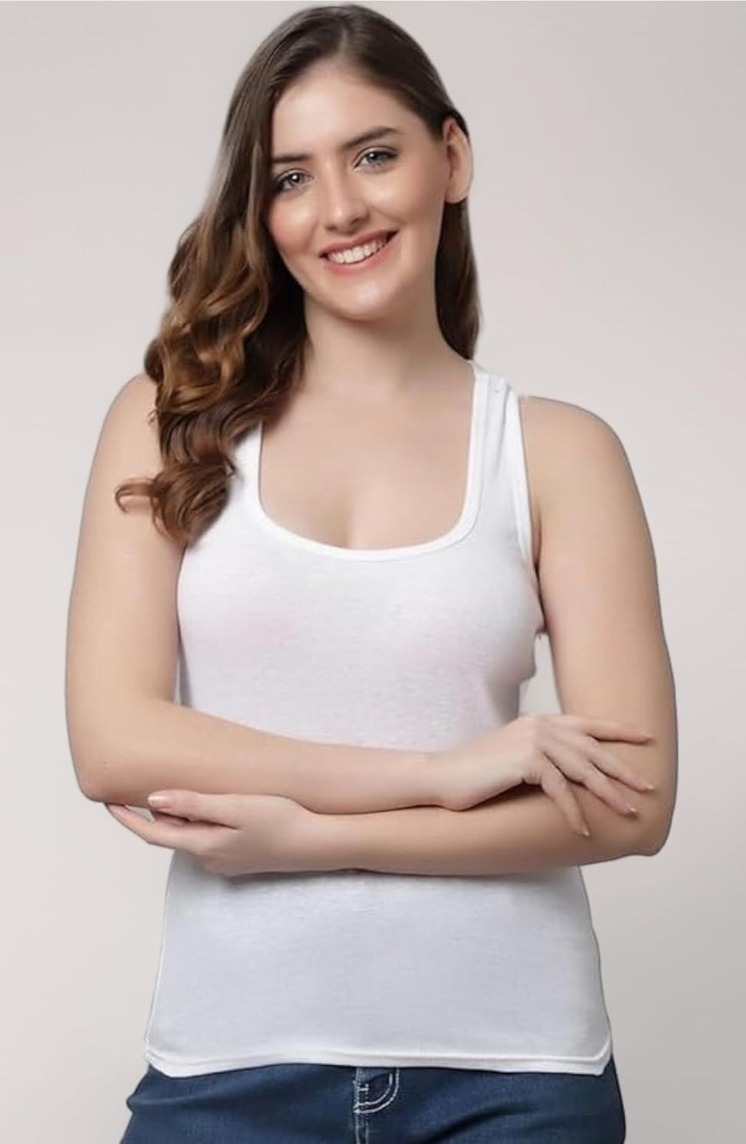 aastikhouse Women White Camisole-picture-18