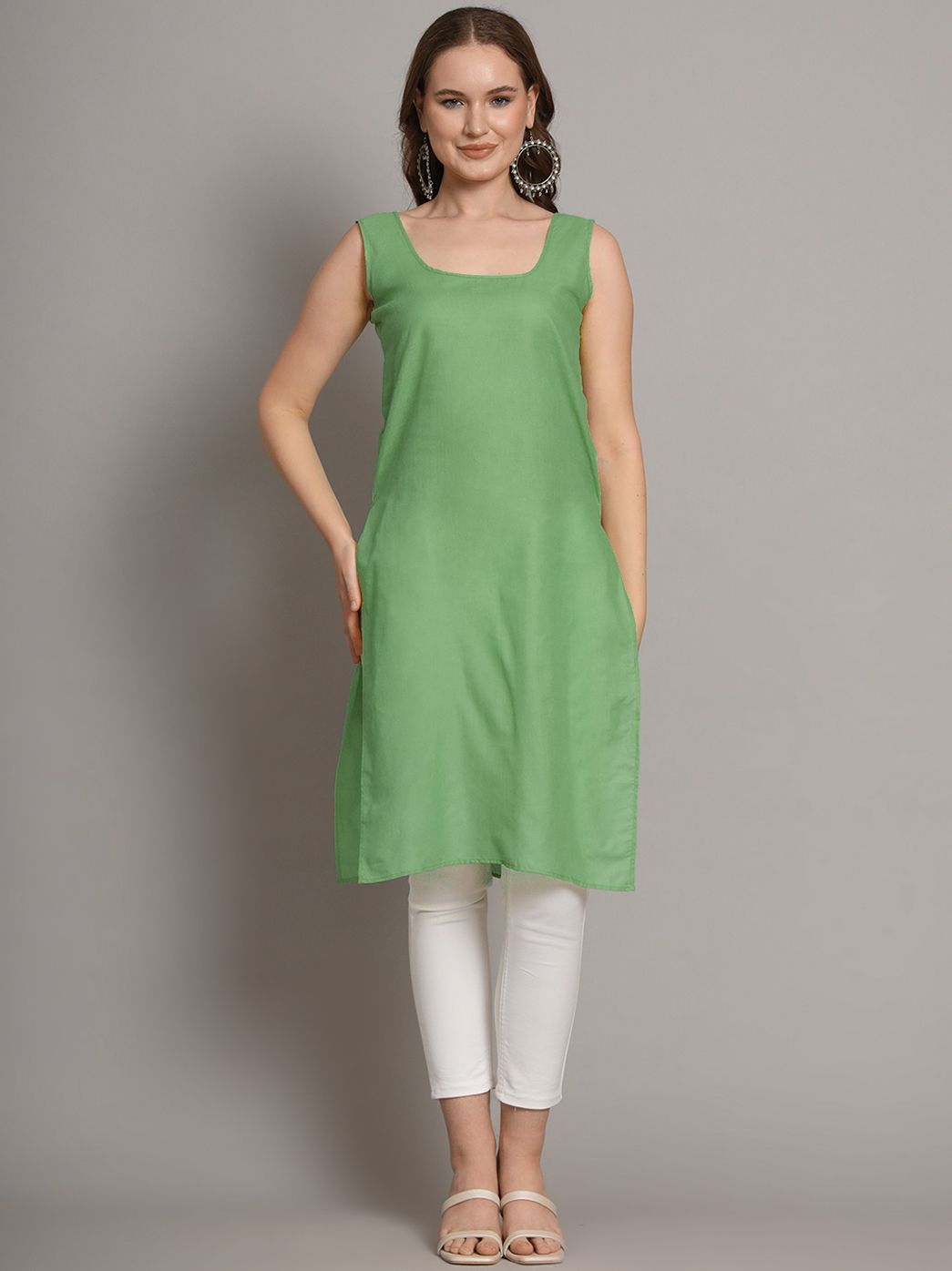 thechikanlabel Women Green Camisole-picture-11