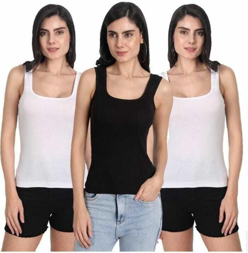 aastikhouse Women White, Black, White Camisole-picture-37