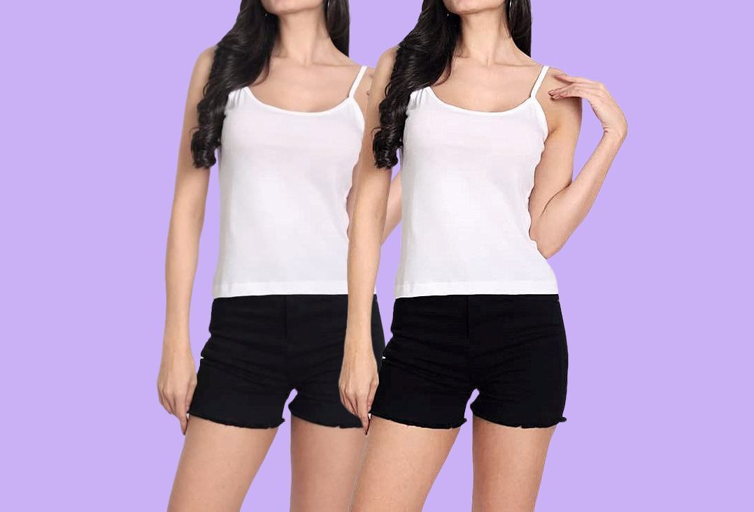 aastikhouse Women White, Black Camisole-picture-24