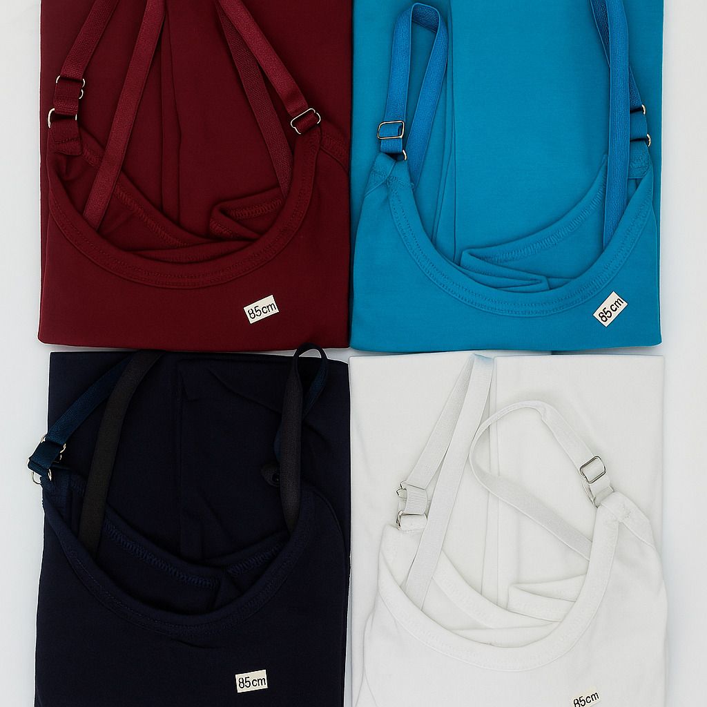 Women Maroon, Light Blue, Black, White Camisole-image-39