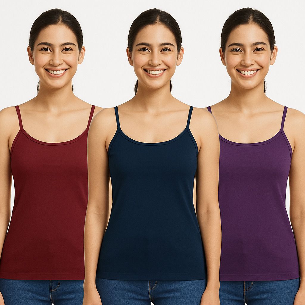 trendura Women Pink, Black, Green Camisole-picture-54