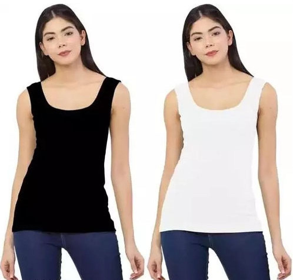 aastikhouse Women White, Black Camisole-picture-22