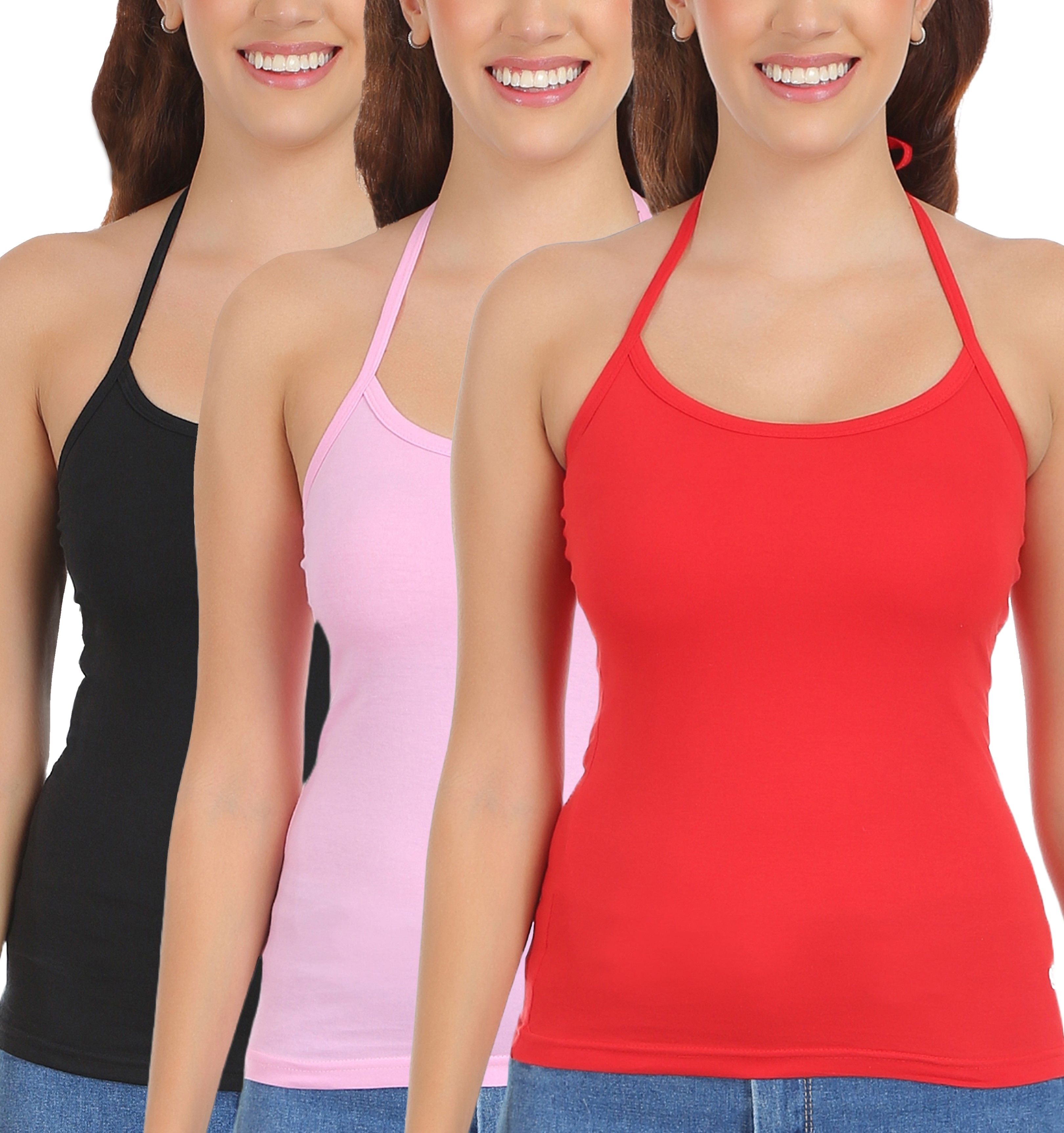 selfcare Women Red, Black, Pink Camisole-picture-35