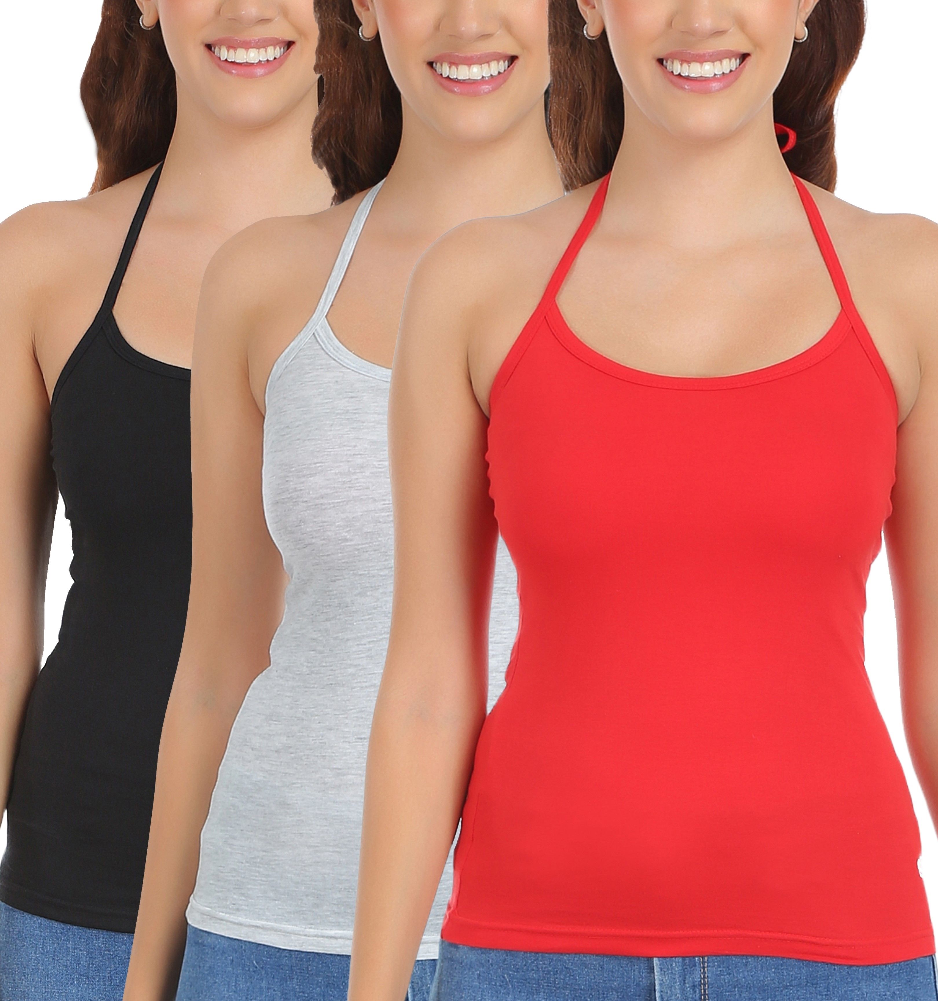 selfcare Women Red, Grey, Black Camisole-picture-36
