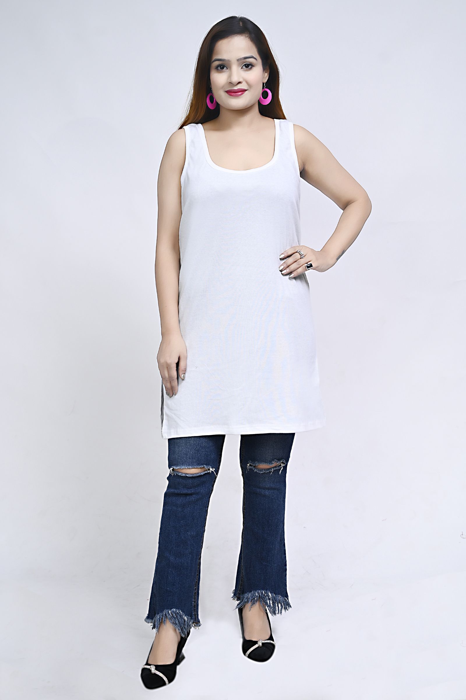 Women White Camisole-image-7