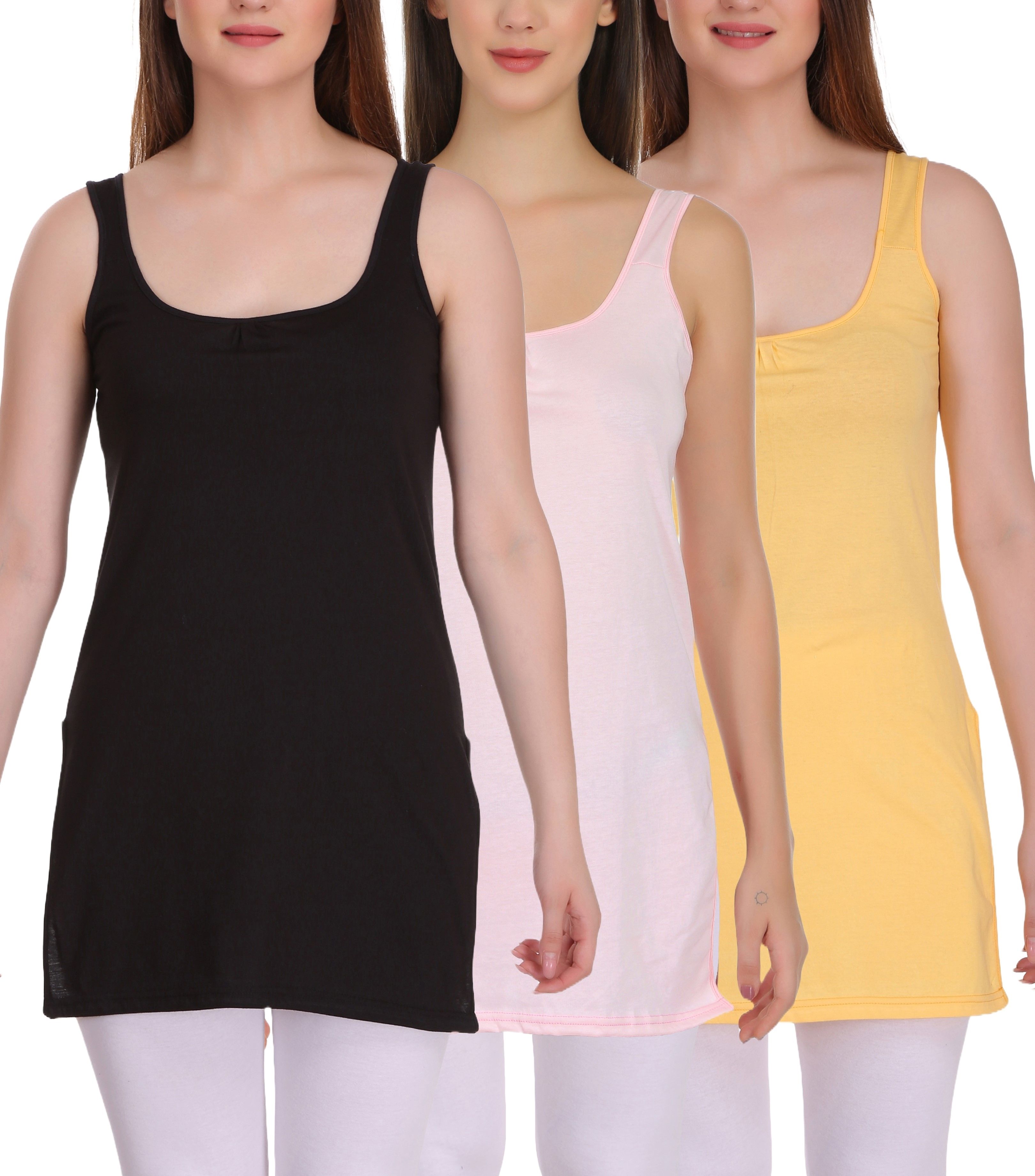 selfcare Women Black, Pink, Yellow Chemise-picture-32