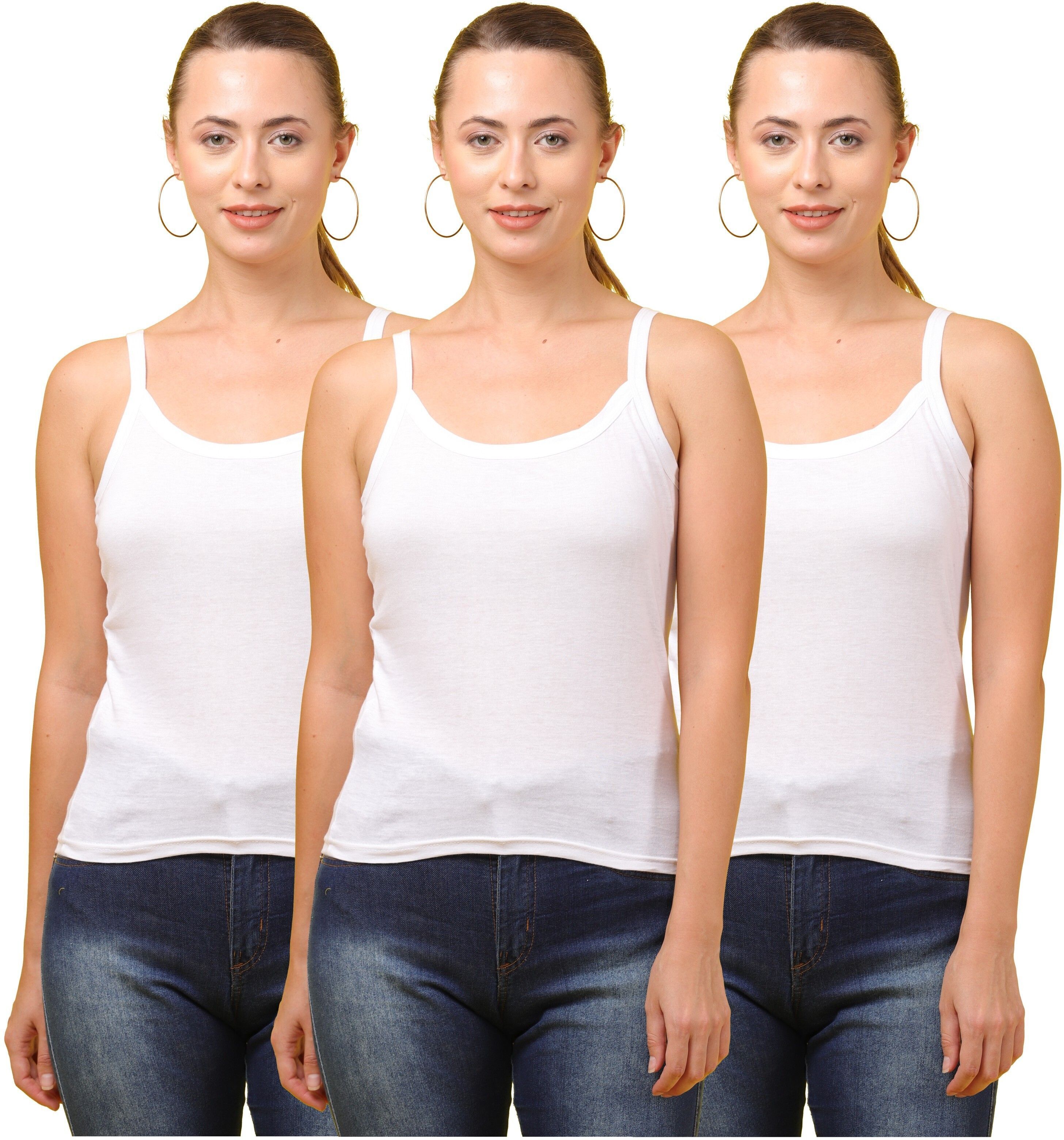 aastikhouse Women White Camisole-picture-25